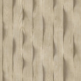 DecoratorsBest Wavy Wood Slat Natural Beige Cream Wallpaper