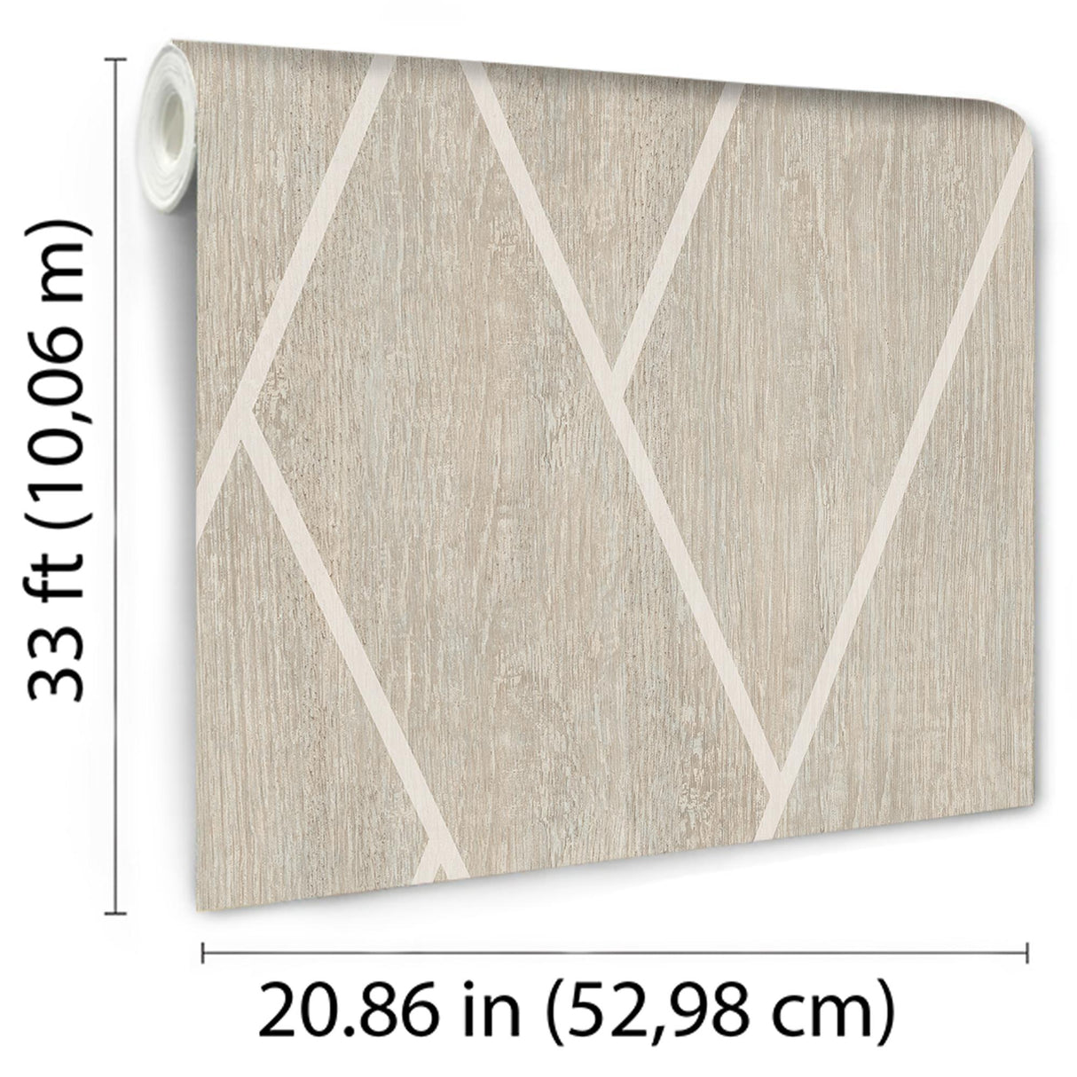 DecoratorsBest Chevron Woodgrain Beige Wallpaper