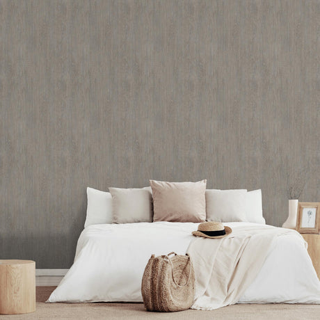 DecoratorsBest Soft Grain Wood Texture Taupe Wallpaper
