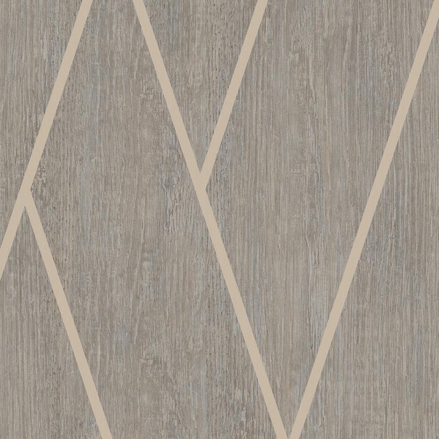 DecoratorsBest Chevron Woodgrain Taupe Wallpaper
