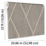 DecoratorsBest Chevron Woodgrain Taupe Wallpaper