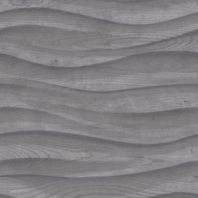 DecoratorsBest Natural Drift Wavy Wood Dark Grey Wallpaper