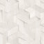 DecoratorsBest Geo Wood Block Illusion Light Grey Off White Wallpaper