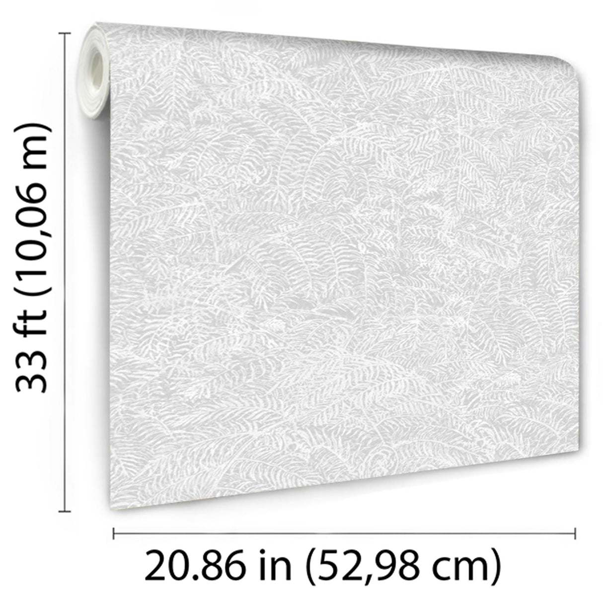 DecoratorsBest Fern Texture White Wallpaper