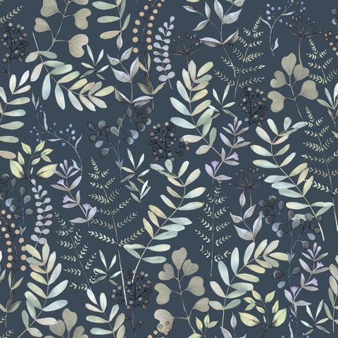 DecoratorsBest Olivia Botanical Navy Blue Wallpaper
