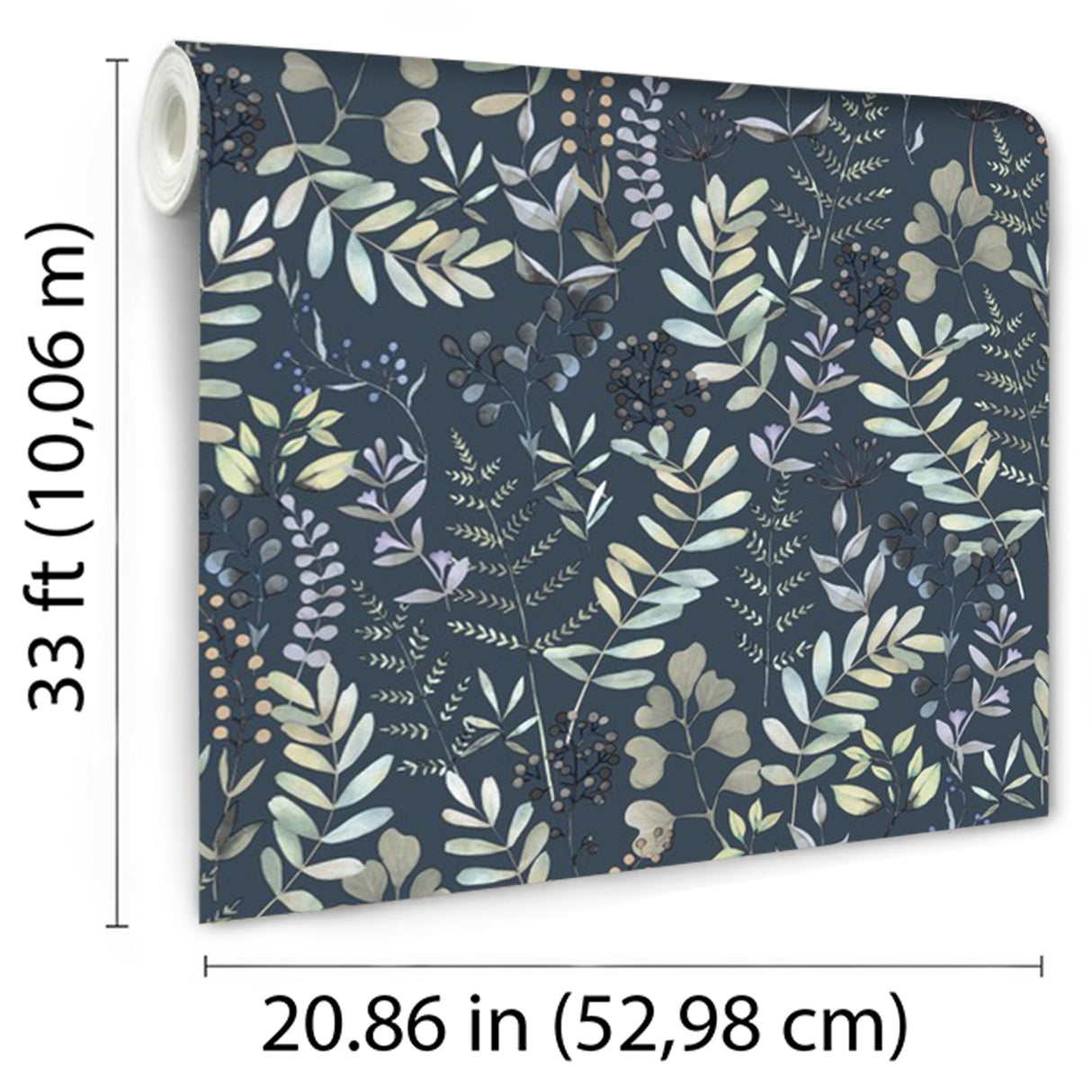 DecoratorsBest Olivia Botanical Navy Blue Wallpaper