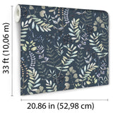 DecoratorsBest Olivia Botanical Navy Blue Wallpaper