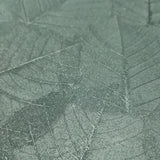 DecoratorsBest Luminous Leaf Collage Turquoise on Foil with Ultra Fine Emboss Wallpaper