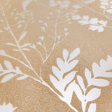DecoratorsBest Wildflower Silhouettes Yellow Wallpaper