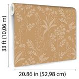 DecoratorsBest Wildflower Silhouettes Yellow Wallpaper