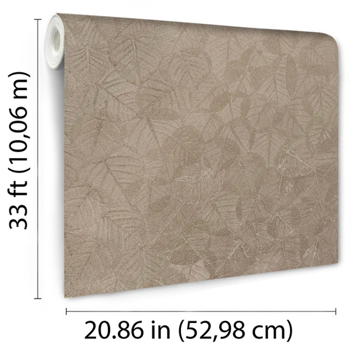 DecoratorsBest Luminous Leaf Collage Gold on Foil with Ultra Fine Emboss Wallpaper