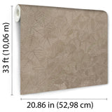 DecoratorsBest Luminous Leaf Collage Gold on Foil with Ultra Fine Emboss Wallpaper