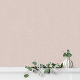 DecoratorsBest Luxe Faux Tweed Textile Texture Powder Blush Wallpaper