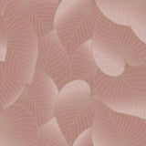 DecoratorsBest Graphic Leaves Blush with Foil Accents Wallpaper