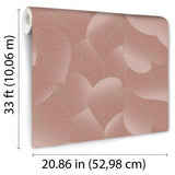 DecoratorsBest Graphic Leaves Blush with Foil Accents Wallpaper