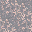 DecoratorsBest Wildflower Silhouettes Pink on Black Ground Wallpaper
