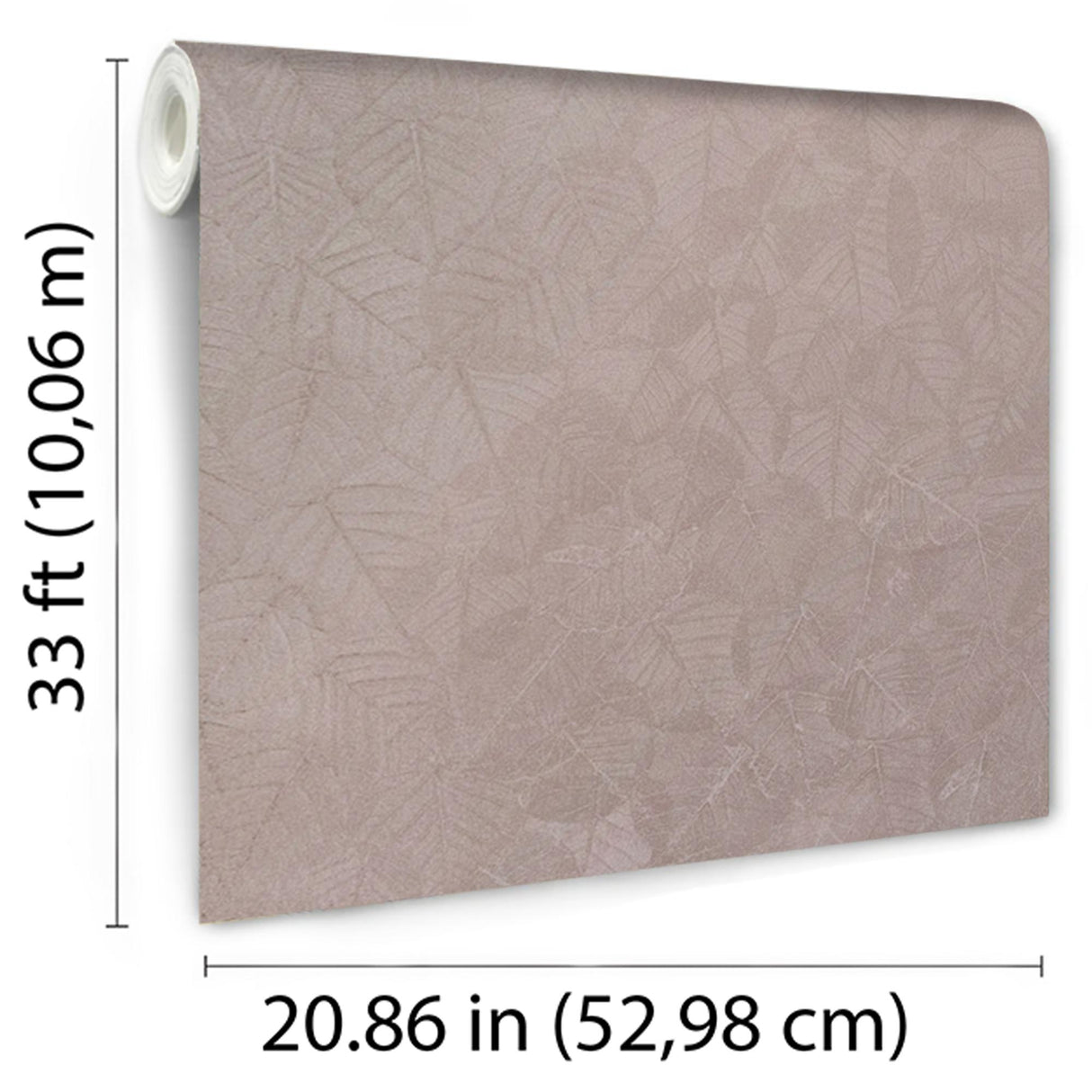 DecoratorsBest Luminous Leaf Collage Blush on Foil with Ultra Fine Emboss Wallpaper
