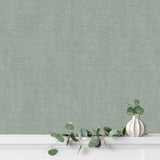 DecoratorsBest Luxe Faux Tweed Textile Texture Green Wallpaper