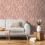DecoratorsBest Adelia Tall Grass Terracotta Wallpaper
