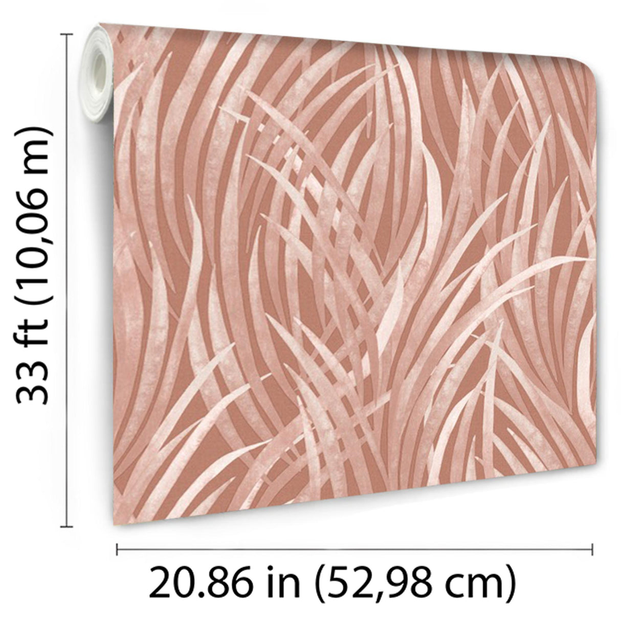 DecoratorsBest Adelia Tall Grass Terracotta Wallpaper