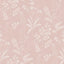 DecoratorsBest Wildflower Silhouettes Pink Wallpaper