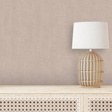 DecoratorsBest Luxe Faux Tweed Textile Texture Beige & Pink Wallpaper