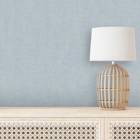 DecoratorsBest Luxe Faux Tweed Textile Texture Turquoise Blue Wallpaper