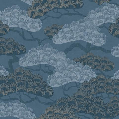 DecoratorsBest Bonsai Grove Blue Wallpaper