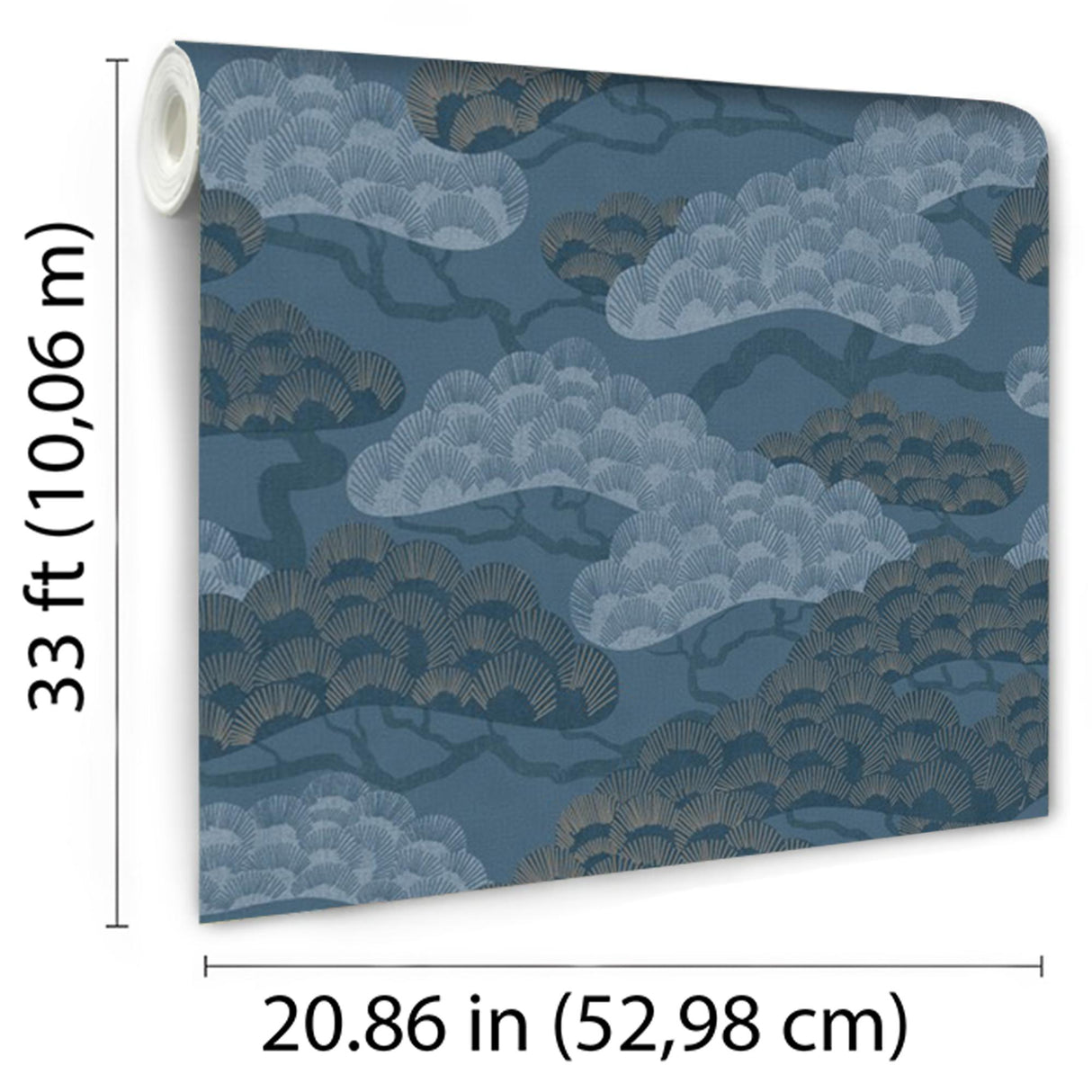 DecoratorsBest Bonsai Grove Blue Wallpaper