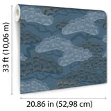 DecoratorsBest Bonsai Grove Blue Wallpaper