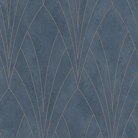 DecoratorsBest Gatsby Glamour Blue Texture Ground Wallpaper