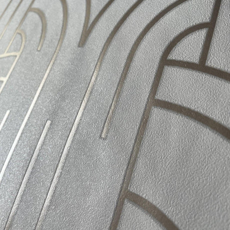 DecoratorsBest Arch Deco White & Gold Wallpaper