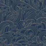 DecoratorsBest Big Wave Blue Wallpaper
