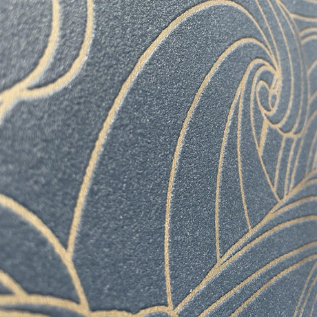 DecoratorsBest Big Wave Blue Wallpaper