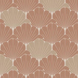 DecoratorsBest Giant Art Deco Gingko Leaf Burnt Orange Ochre Wallpaper