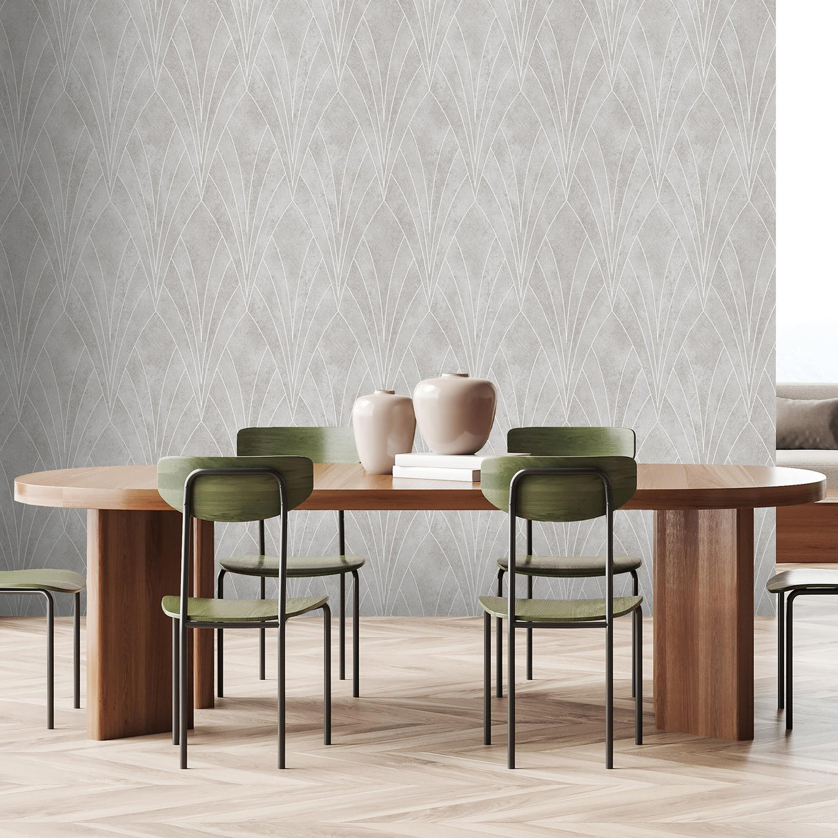 DecoratorsBest Gatsby Glamour Grey Texture Ground Wallpaper