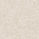 DecoratorsBest Big Wave Beige Cream Wallpaper