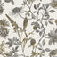 DecoratorsBest Botanical Print Grey with Ecru Cream Ground Wallpaper