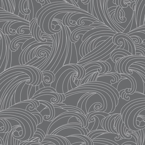 DecoratorsBest Big Wave Grey Wallpaper