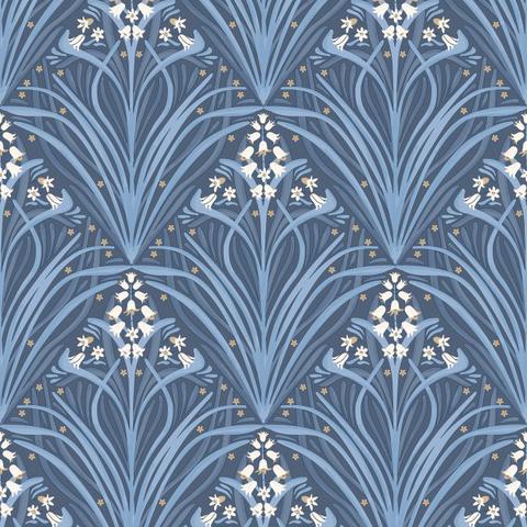 DecoratorsBest Victorian Bloom Blue Wallpaper