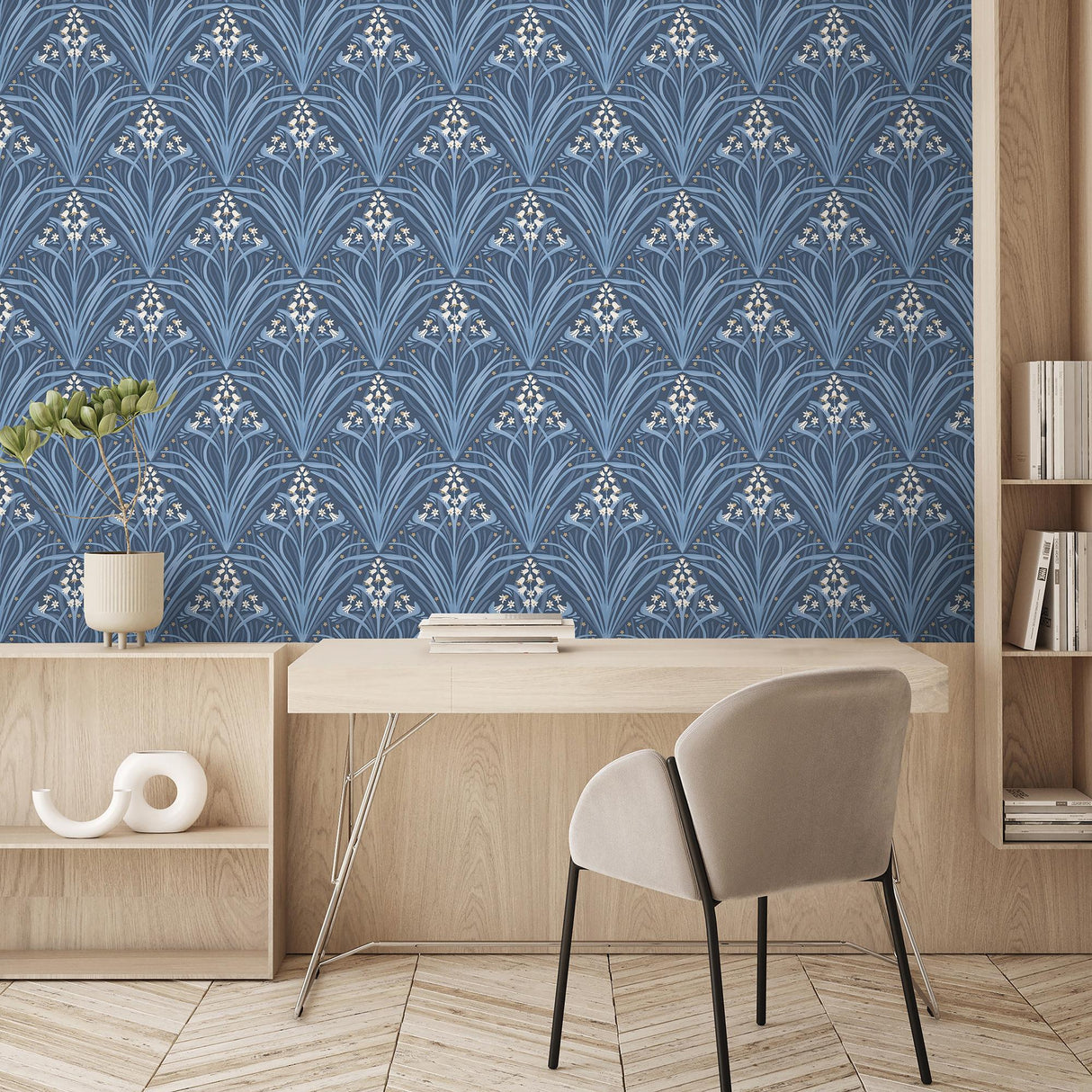 DecoratorsBest Victorian Bloom Blue Wallpaper