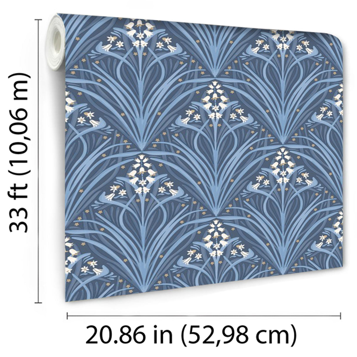 DecoratorsBest Victorian Bloom Blue Wallpaper