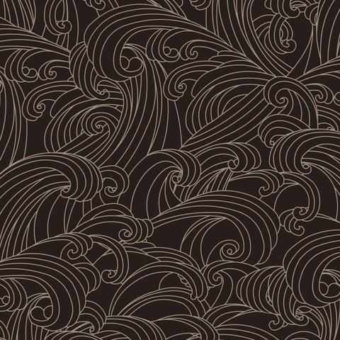 DecoratorsBest Big Wave Black Wallpaper