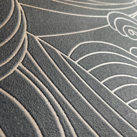 DecoratorsBest Big Wave Black Wallpaper