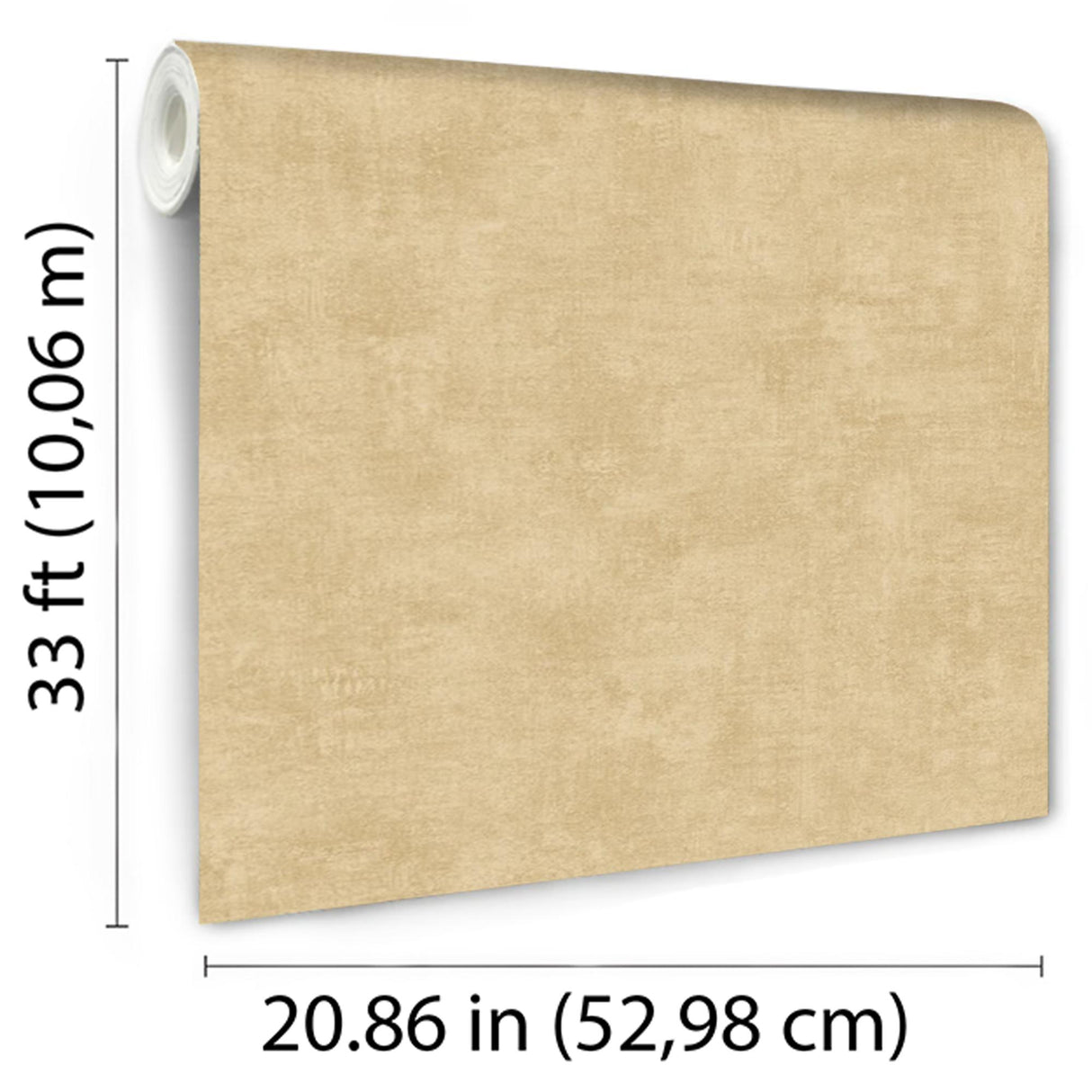 DecoratorsBest Washed Linen Texture Yellow Wallpaper