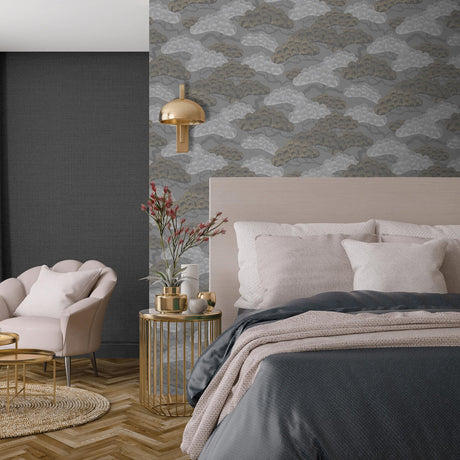 DecoratorsBest Bonsai Grove Dark Grey Wallpaper