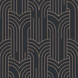 DecoratorsBest Arch Deco Black & Silver Wallpaper