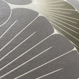 DecoratorsBest Giant Art Deco Gingko Leaf Grey & Cream Wallpaper