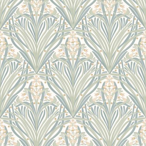 DecoratorsBest Victorian Bloom Light Green with Cream Ground Wallpaper