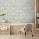 DecoratorsBest Victorian Bloom Light Green with Cream Ground Wallpaper